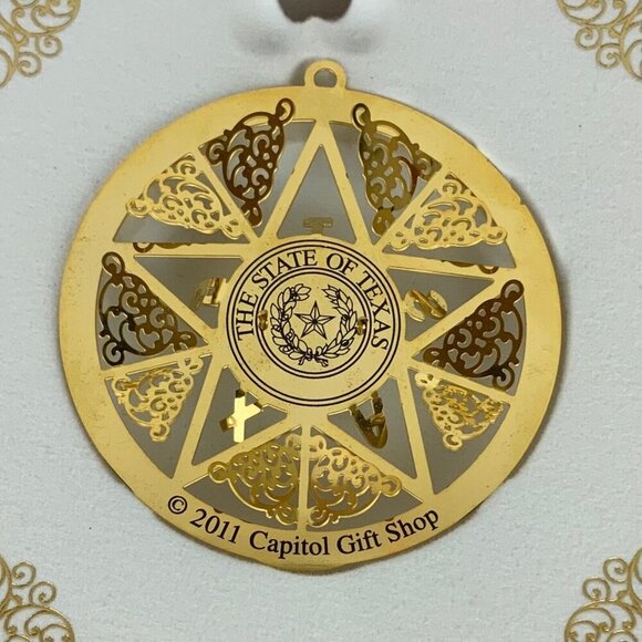 2011 Texas State Capitol Ornament Chandelier Design Christmas Collectible w Box - Picture 4 of 4